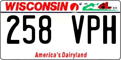 WI license plate 258VPH