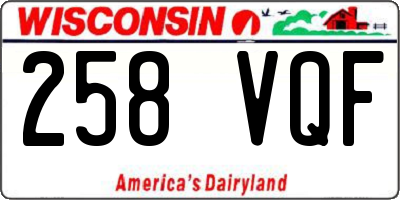 WI license plate 258VQF