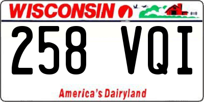 WI license plate 258VQI