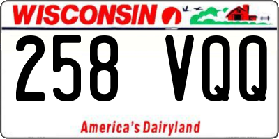 WI license plate 258VQQ