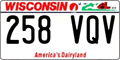 WI license plate 258VQV