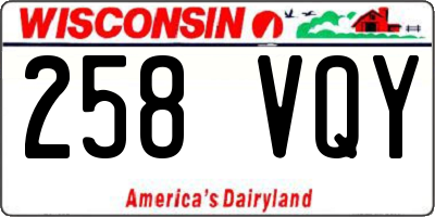 WI license plate 258VQY