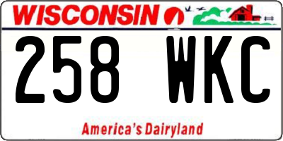 WI license plate 258WKC