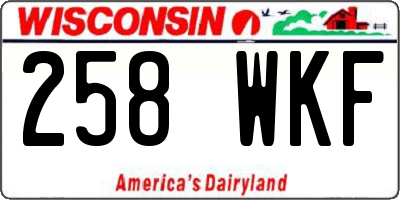 WI license plate 258WKF