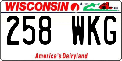 WI license plate 258WKG