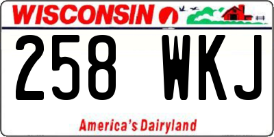 WI license plate 258WKJ