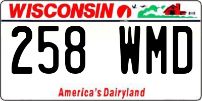 WI license plate 258WMD
