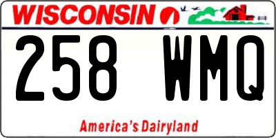 WI license plate 258WMQ
