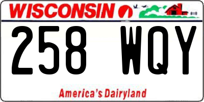 WI license plate 258WQY