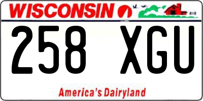 WI license plate 258XGU