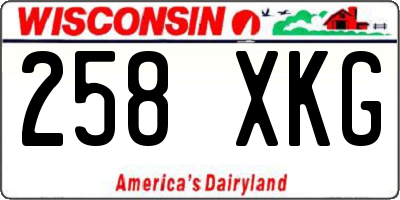 WI license plate 258XKG