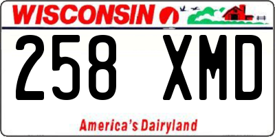 WI license plate 258XMD