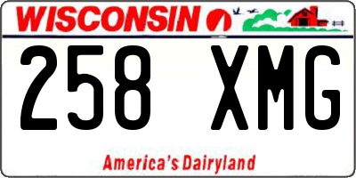 WI license plate 258XMG
