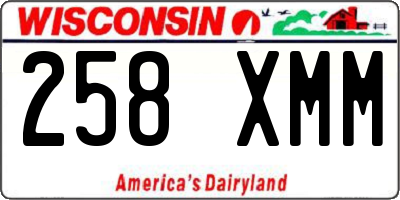 WI license plate 258XMM