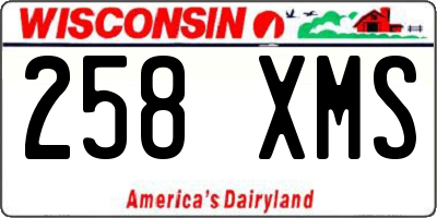 WI license plate 258XMS