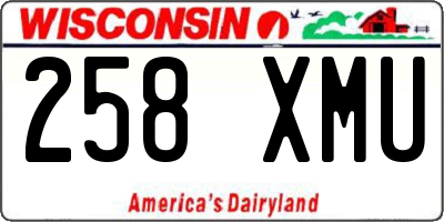 WI license plate 258XMU