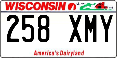 WI license plate 258XMY