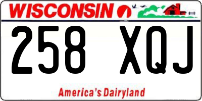 WI license plate 258XQJ