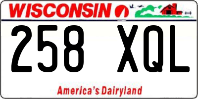 WI license plate 258XQL
