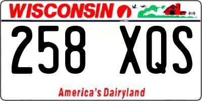 WI license plate 258XQS