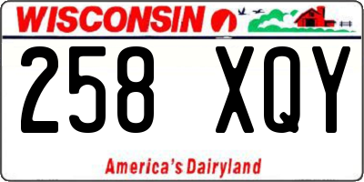 WI license plate 258XQY