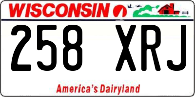 WI license plate 258XRJ