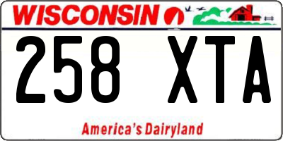 WI license plate 258XTA