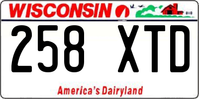 WI license plate 258XTD
