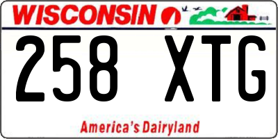 WI license plate 258XTG