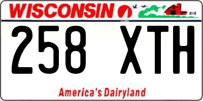 WI license plate 258XTH
