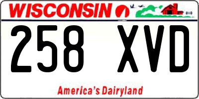 WI license plate 258XVD