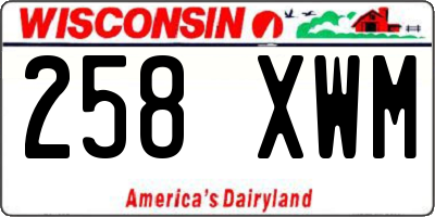 WI license plate 258XWM