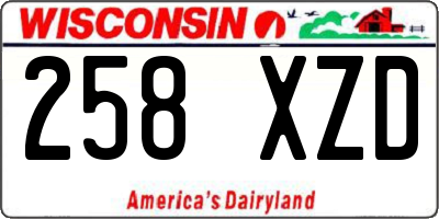 WI license plate 258XZD