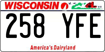 WI license plate 258YFE