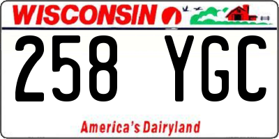 WI license plate 258YGC