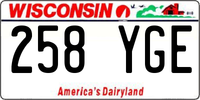 WI license plate 258YGE