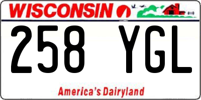 WI license plate 258YGL
