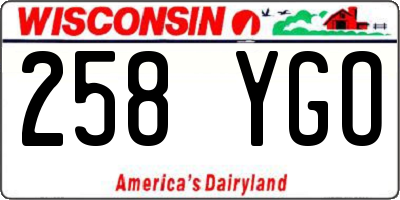 WI license plate 258YGO