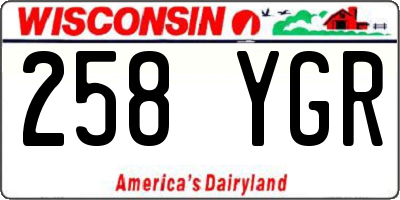 WI license plate 258YGR