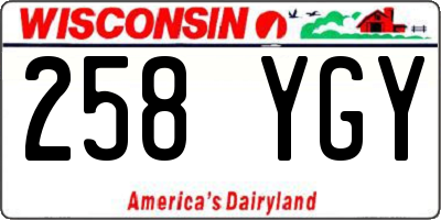 WI license plate 258YGY
