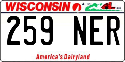 WI license plate 259NER