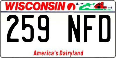 WI license plate 259NFD