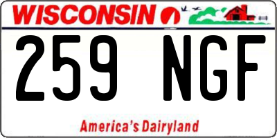 WI license plate 259NGF