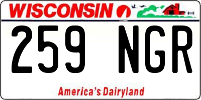 WI license plate 259NGR