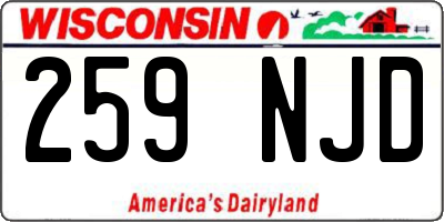 WI license plate 259NJD