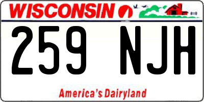 WI license plate 259NJH