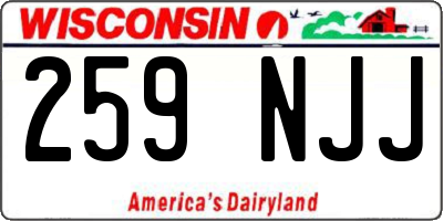 WI license plate 259NJJ