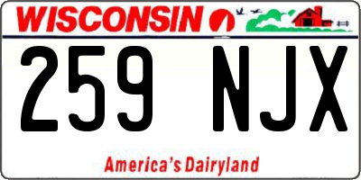 WI license plate 259NJX