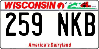 WI license plate 259NKB