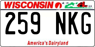WI license plate 259NKG